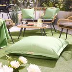 Slumberdown Outdoor Cushions Waterproof Large - Durable Giant Floor Cushion for Adults/Kids/Dogs, Extra Outdoor Seating for Guests - Ideal Sun Lounger Cushion for Camping & Picnic, Green (102 x 105)