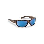 Flying Fisherman 7701TSB Matecumbe Polarized Sunglasses, Tortoise Frame, Smoke-Blue Mirror Lens, Medium