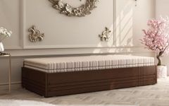 Bluebite Frey Sofa Cum Bed (Beige) | Pull-Out Mechanism | 3 Seater Wooden Sofa | King Size Bed | Mattress with Removable Cover | Box Storage Space | Modern Style | Space Saving