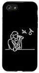 iPhone SE (2020) / 7 / 8 Binoculars One Line Art Drawing Bird Watching Case