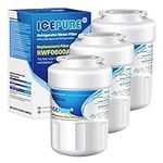 ICEPURE MWF Raplacement for GE SmartWater MWF, MWFP, HDX FMG-1, GSE25GSHECSS, 46-9991, GSH25JSDDSS, MWFA, GSHS6LGBBHSS, PC75009, RWF1060,GSHS6HGDBCSS, 197D6321P006 Refrigerator Water Filter 3PACK