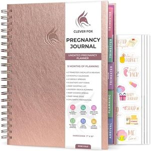Clever Fox Pregnancy Planner & Memory Book - Week-by-Week Tracking Journal for Happy & Healthy Pregnancy - Baby Keepsake Book for New Moms - 41 Weeks, Hardcover, 8.5x10.5″ (Rose Gold)