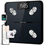 Etekcity Smart Bathroom Scales for Body Weight, Accurate to 0.05lb (0.02kg) Digital Weighing Scales with BMI and Body Fat, Zero - Current Mode & Baby Mode, Large LED Display, Batteries Included, 400lb