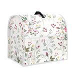 TOADDMOS Wild Floral Print Stand Mixer Cover with Pockets Dust Cover Kitchen Aid Mixer Cover Compatible with 4.5-5 Quarts,Kitchen Aid Mixer Accessories