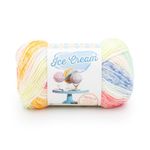 Lion Brand Yarn Ice Cream, Baby Yarn for Knitting and Crochet, Turtle Tracks, 1 Pack