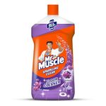 Mr.Muscle Floor Cleaner Liquid, Lavender, 1000ml | Disinfects and Restores Shiny Floors | Kills 99.9% Germs