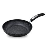 Scoville NEVERSTICK 24cm Frying Pan, Non-Stick Frying Pan, 9.5" Diameter, Suitable for All Hobs Including Induction, Rapid Heat Distribution, Cool Touch Handle, Non Toxic, PFOA Free, Aluminium, Black