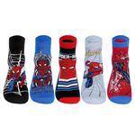 Supersox Disney Character Ankle Length Socks Collection for Men Pack of 5 (Free Size) (Disney Spiderman Style 3)