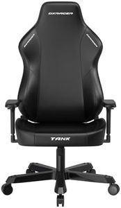 DXRacer Tank XXL Ergonomic Video Gaming Chair for Adults, Office Reclining Computer Chair with Magnetic Head Pillow and Lumbar Support, Racing Style Height Adjustable (EPU Leatherette, Black)