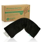 Amazing Health Unscented Wheat Bags Microwavable Heat Pack - Soft Black Fleece, Made In UK, 42cm Long, Heat Pad for Pain Relief