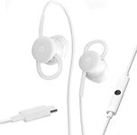 UrbanX USB-C Wired Digital Earbud Headset Compatible with Google Pixel 6/6 Pro/7/7 pro/8/8 pro and All Other Type C Audio Jack Phones – White, GA00485