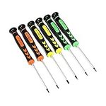 Premium Precision Screwdriver Set, 6 Pcs Mini Screwdriver Kit with Flathead and Phillips Screwdriver in Different Sizes for iPhone, PC, Eyeglass, Small Toys, Jewelry, Watch, ect