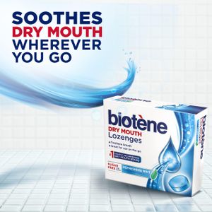 Biotène Dry Mouth Lozenges, Mint Flavor – 27 Count