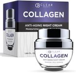 Clear Beauty Collagen Night Face Moisturizer - Dermatologist Tested, Reduces Wrinkles & Fine Lines, Hydrating, Anti-Aging Cream, Cruelty-Free Korean Skin Care, All Skin Types - 1.69 oz