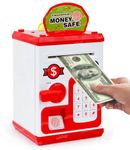 Zest 4 Toyz Piggy Bank with Lock Code Money Saving Coin Bank Auto Cash Roller Birthday Return Gift for Kids(Red)