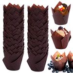 Muffin Liners, 200Pcs Paper Baking Cups, Cupcake Liner for Weddings, Birthdays, Baby Showers, Muffins and Candies (Dark Brown)