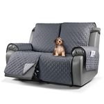 TAOCOCO Recliner Sofa Protector,2 Seater Recliner Covers,Waterproof Recliner Sofa Covers,Non Slip Recliner Chair Covers,Armchair Covers for Pets,Reclining Sofa Covers with Pockets(Dark Grey)