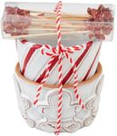 Mud Pie Gingerman, tidbit 2" x 3" dia | toothpick 3 1/4", WHITE