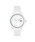 Lacoste Analogue Quartz Watch for Men with White Silicone Bracelet - 2011169