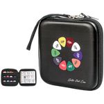 ProCase Guitar Pick Hard Case Storage Box, 84 Pockets Guitar Pick Collector Book Pick Holder for Pick Collectors – Black, black