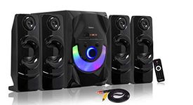 TRONICA BT555 4.1 Home Theater System with Bluetooth/FM/USB/Aux/TV Support & Remote Control Home Dj Night, Extra Base Wireless Amplifier, Bluetooth Multimedia Speaker (6inches Woofer 90W Output)