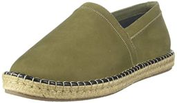 Hush Puppies Mens Espadrille Nubuck Olive Green Sneaker - 9 UK (8537021)