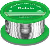 Balala Solder Wire 50g, Solder Lead Free, Solder Rosin Core, Free Solder 0.8mm, Sn99.3 Cu0.7 Lead Free Solder Wire for Electronic Electrical Soldering Components Repair and DIY