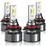 For Chevy Silverado 1500 2500 3500 LED Headlight Bulbs (1999 2000 2001 2002 2003 2004 2005 2006), 9005 9006 High Low Beam, Halogen Replacement, 6000K White, Plug and Play, Pack of 4