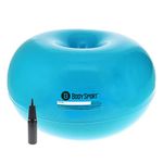 Body Sport Donut Ball, Teal, 33.5 in. x 17.7 in. – Durable, Inflatable Exercise Ball for Balance & Stability Training, Yoga, & Pilates Workouts – Use in Home, Office, Gym, or Classroom