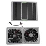 CUEI Solar Panel Fan Kit, 100W 12V Outdoor Waterproof Solar Powered Fan Kit with Dual Fan, Portable Solar Exhaust Fan for Chicken Coop,Greenhouse, Pet House, Shed, Window Exhaust, Ventilation Project