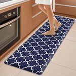 WISELIFE Kitchen Runner Rugs Anti-Fatigue mats,17.3"x 60",Non Slip Waterproof Ergonomic Comfort Mat for Kitchen, Floor Home, Office, Sink, Laundry,Blue