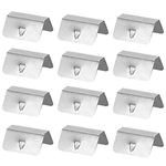 NDGTC Wind Deflector Clips 12 Pcs, Car Wind Deflector Stainless Steel Wind Deflectors, Wind Rain Channel Fixing Retaining Deflector Clips Suitable for Windshield/Rainshield/Heko G3