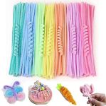 200Pcs 7Colors Pipe Cleaners for Crafts Chenille Stems Supplies Pastel Macaron Color Pipe Cleaner Crafts for DIY Art and Craft Projects 12x0.24inch