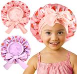 YANIBEST 2 PCS Toddler Bonnet Silk Satin Bonnet for Kids Sleeping Cap Curly Natural Hair Kids Bonnets for Girls Boys