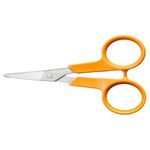 Fiskars Classic Manicure Scissors, Curved, Right- and Left-Handed use, Total Length: 10 cm, Improved Handle ergonomics, Quality Steel/Plastic, Orange, 1075058