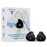 Decibullz Professional Moldable Earplugs, Noise Cancelling Earplugs, Concert Ear Plugs, Perfect for Musicians, Recording Artists, DJ's, and Festivals