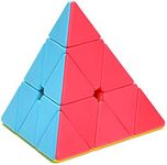 CuberSpeed QiYi Qiming Pyramid Stickerless Magic Cube MoFangGe Qiming Pyramid Stickerless Speed Cube