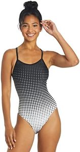 Sporti Molecule Thin Strap One Piece Swimsuit - Black/White - 36