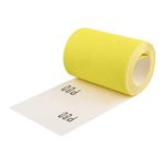 Shineboc Sandpaper Roll Yellow, 93mm x 5m, 80 Grit, Quartz Sand Abrasive Sanding Paper for Wood, Metal, Paint, Plaster, Filler, Automotive, Compatible with Machine Sanders