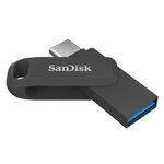 SanDisk 256GB Ultra Dual Drive Go USB Type-C Flash Drive, up to 400 MB/s, with reversible USB Type-C and USB Type-A connectors, for smartphones, tablets, Macs and computers, Black