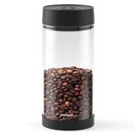 Neo 2024 Latest Automatic Vacuum Coffee Canister, 1.35L for 14oz Coffee Beans, One-Button Operation, Large Airtight Coffee Canister with Scoop, Coffee Storage Container Clear Glass (Champion's Choice)