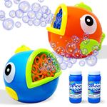 JOYIN 2 Pack Bubble Machines for Kids, Automatic Bubble Blowers, Bubble Makers, Bubbles Party Favors Supplies, Summer Toy, Outdoor/Indoor Activity Use, Birthday Gifts, Easter