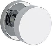 Baldwin PS.CON.CRR Modern Passage Door Knob Set with Modern Round Rose from the, Polished Chrome