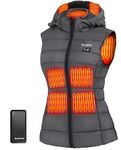 [2024 All-New] Womens Heated Vest - Detachable Heated Hood and 7.4V 16000mAh Battery Pack,Orrnikko Slim Fit Heated Vest Women