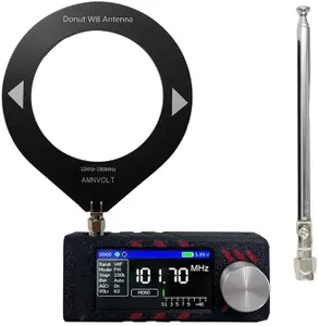 Sopop V3S SI4732 Mini Radio Receiver Updated Firmware Battery Powered Radios with Built-in Headphone Amplifier Hi-Z Support LSB USB AM FM Full Band Pocket Size(Updated)