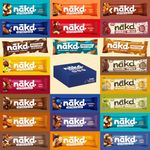 Nakd Bars Multipack 24 - Nakd Fruit And Nut Bars 24 x 30-45g. Breakfast Bars Food. Vegan, Dairy Free, Wheat Free, Gluten Free Bars. (Nakd Bars 24 and Nakd Bar)