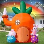 6FT Easter Inflatables Bunny and Ca