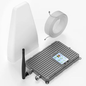 Cell Phone Booster for Home & Office,Up to 6000Sq Ft,Cell Phone Signal Booster for Band 2/25/4/66/5/12/17/13 with All U.S. Carriers,Boosts 5G 4G LTE