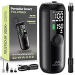 Woowind Tyre Inflator and Bike Pump, LP1 Portable Air Compressor for Car, Bike, 150 PSI, Auto Shut-Off with Presta and Schrader Valve