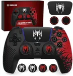 Darno Upgrade Ps5 Controller Skin, Ps5 Controller Accessories, 6 Pcs Thumb Grip Gaps with Touch Pad Sticker, Soft Silicone Grip Cover for PlayStation 5 DualSense Control